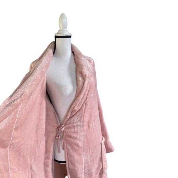 NWT Soma Plush Short Robe Size S/M Vintage Pink Belted Bathrobe Soft Cozy - Picture 9 of 12